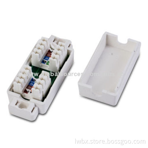 CAT 5e Coupler in PC UL94V-0 Housing and 22 to 26AWG Wire Size
